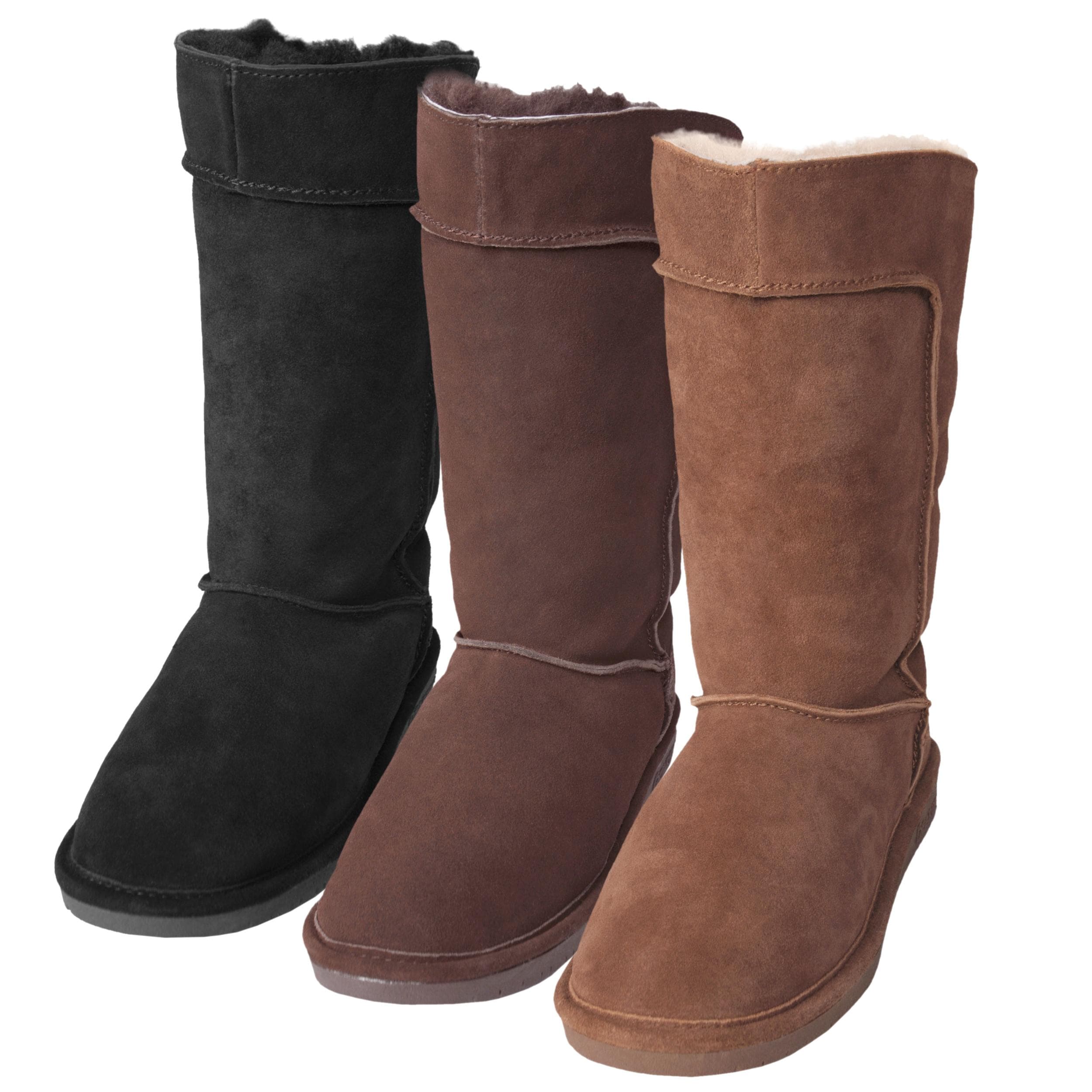 Shop Bearpaw Women's 'Hayden' Suede Sheepskin-lined Epaulet Detail ...