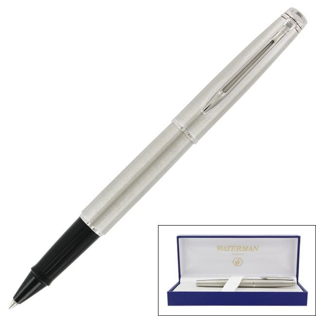 Waterman Hemisphere Stainless Steel Chrome Trim Rollerball Pen 