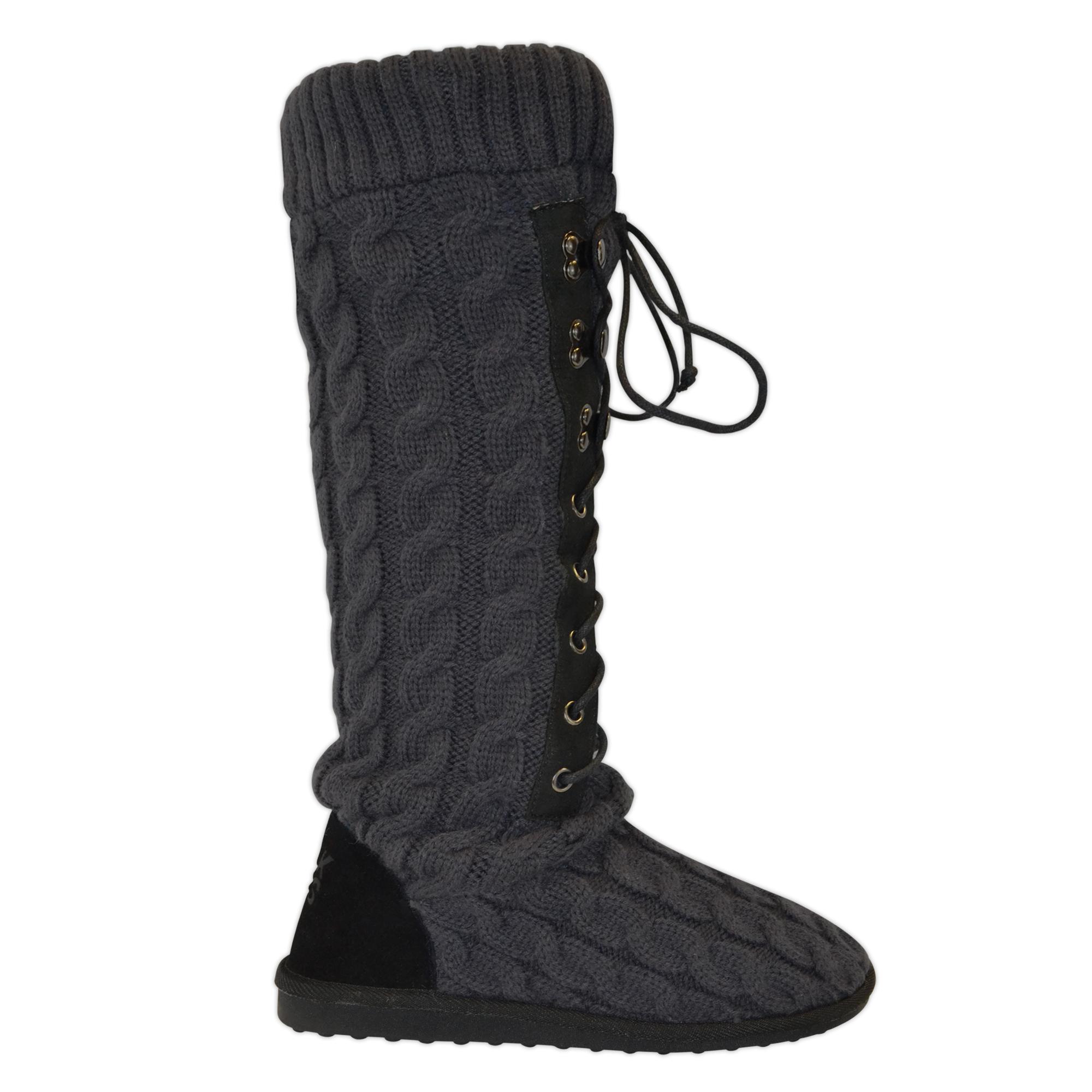 muk luks lacy knee high boots