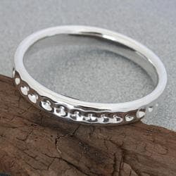 Handcrafted Alpaca Silver Hammered Bangle Bracelet (Mexico) Bracelets