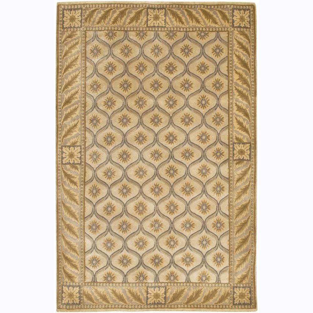 Hand-knotted Mandara Wool Rug (2' x 3')