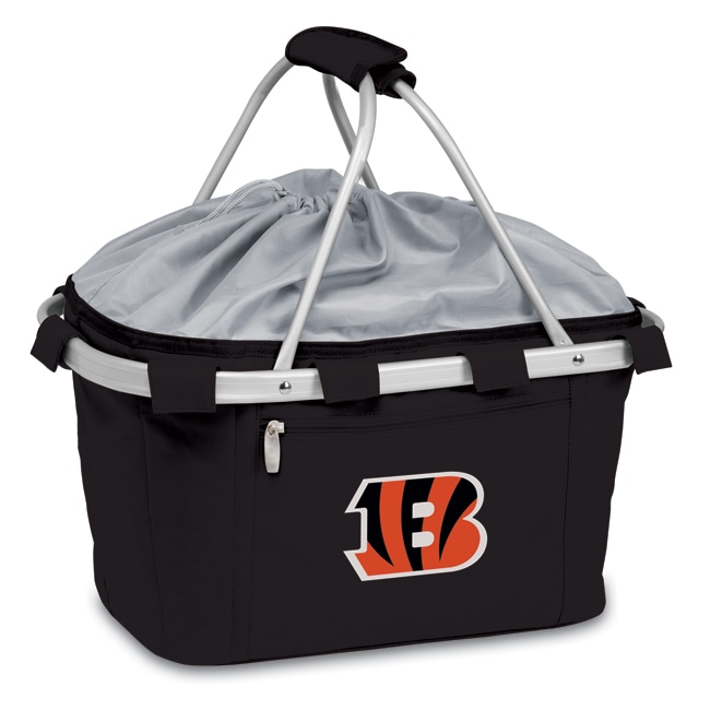 Picnic Time Cincinnati Bengals Metro Basket (BlackDimensions 19 inches high x 11 inches wide x 10 inches deepLightweight Waterproof interiorExpandable drawstring topAluminum frameExterior zip closure pocket )