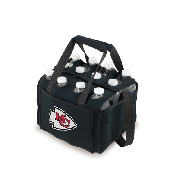 Picnic Time Kansas City Chiefs Twelve pack Carrier (BlackDimensions 9.75 inches high x 8.125 inches wide x 7 inches deepCompact designDouble top handlesTwelve individual compartmentsTwo (2) interior chambers to hold gel or ice packs (not included) )