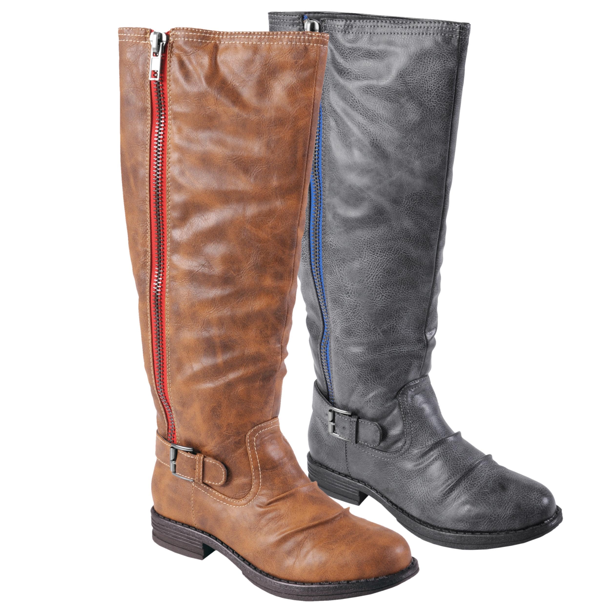 Zandora' Zippered Mid-calf Boots 