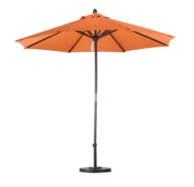 Lauren & Company Premium 9-foot Tuscan Orange Patio Umbrella with Base