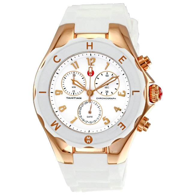 Michele Womens Tahitian Large Jelly Bean Chronograph Watch