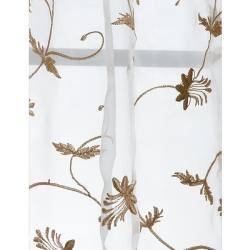 Shop Exclusive Fabrics Fiona Floral Off White Embroidered Organza