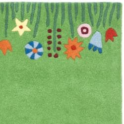   Summer Grass Green N. Z. Wool Rug (8 x 10)  