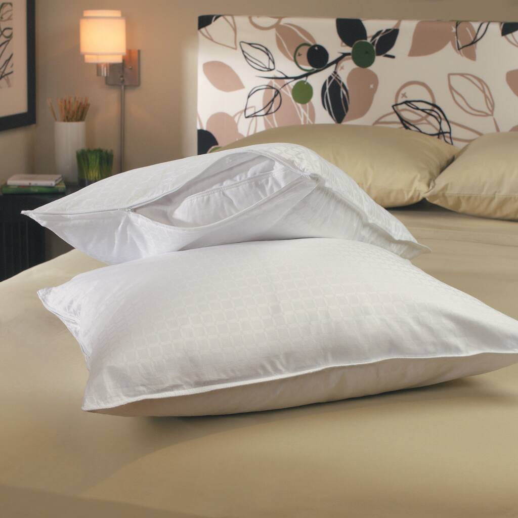 Aristocrat 305 Thread Count Cotton Standard/Queen/King Sized Pillow Protectors (Set of 2)