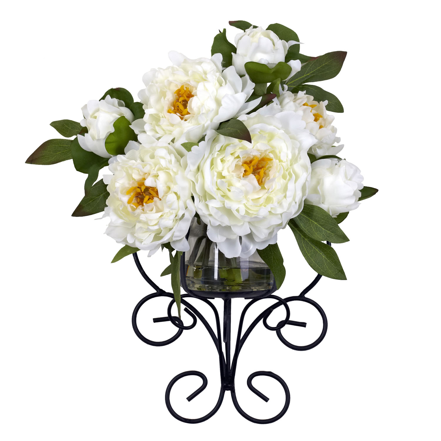 Peony Wall Silk Flower Arrangement - Free Shipping Today - Overstock.com - 13904443