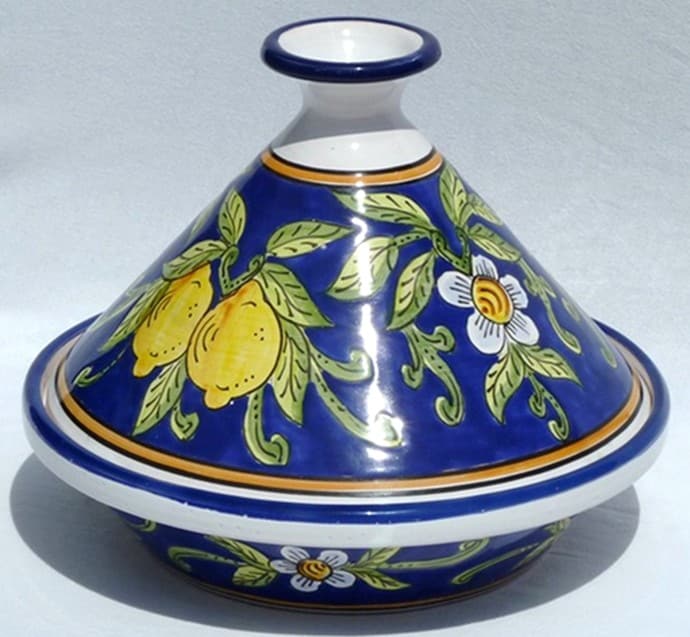 Citronique Design Ceramic 10 inch Tagine (Tunisia) Serving Pieces