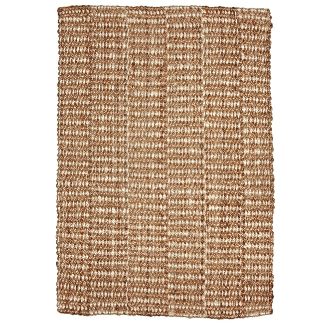 Kolkata Natural Tan and Beige Textured Jute Rug (8 x 10)  