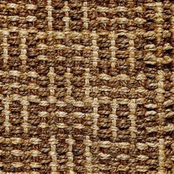 Masala Brown and Natural Tan Jute and Abaca Rug (5' x 8') 5x8   6x9 Rugs