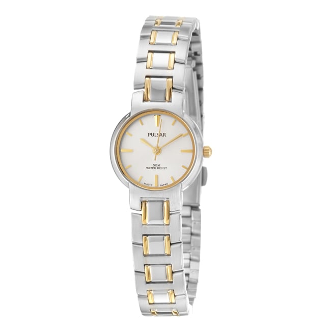 Pulsar Women's 'Dress Sport' Stainless and Yellow Goldplated Steel Quartz Watch Pulsar Women's Pulsar Watches