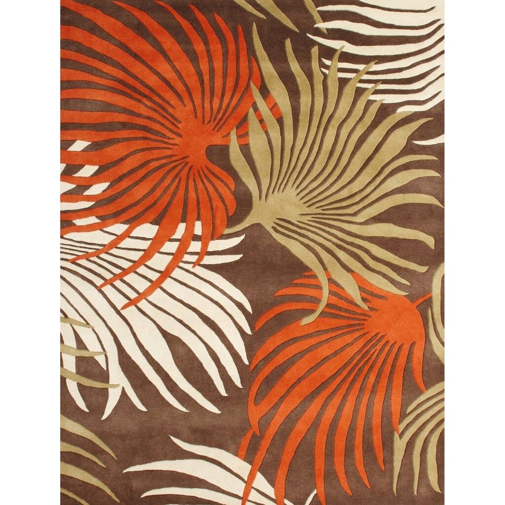 Alliyah Cocoa Brown New Zealand Wool Rug - 5' x 8'