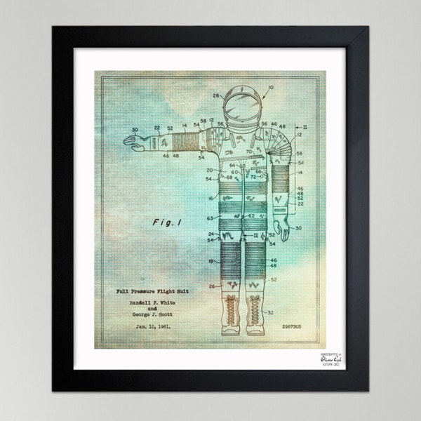 Oliver Gal 'Full Pressure Flight Suit, 1961' Framed Paper Wall Art Oliver Gal Artist Co. Prints