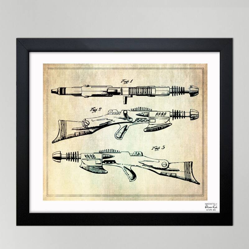 Oliver Gal 'Schaible, Pyrotomic Disintegrator Rifle, 1953' Framed Wall Art