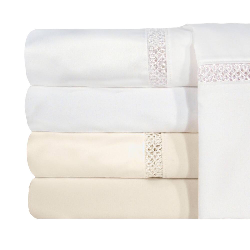 Grand Luxe Egyptian Cotton Payton 1200 Thread Count Sheet Deep Pocket Separates and Pillowcase Pair Separates