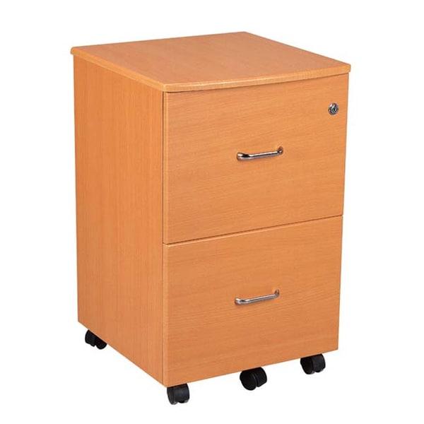 Rolling Two-Drawer Filing Cabinet with Key Lock - Free ...