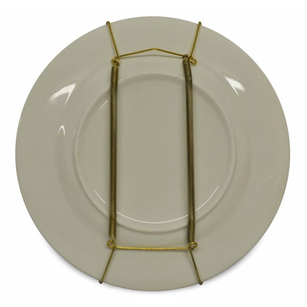 Light Gold Brass Plate Hangers (Set of 12) Accent Pieces