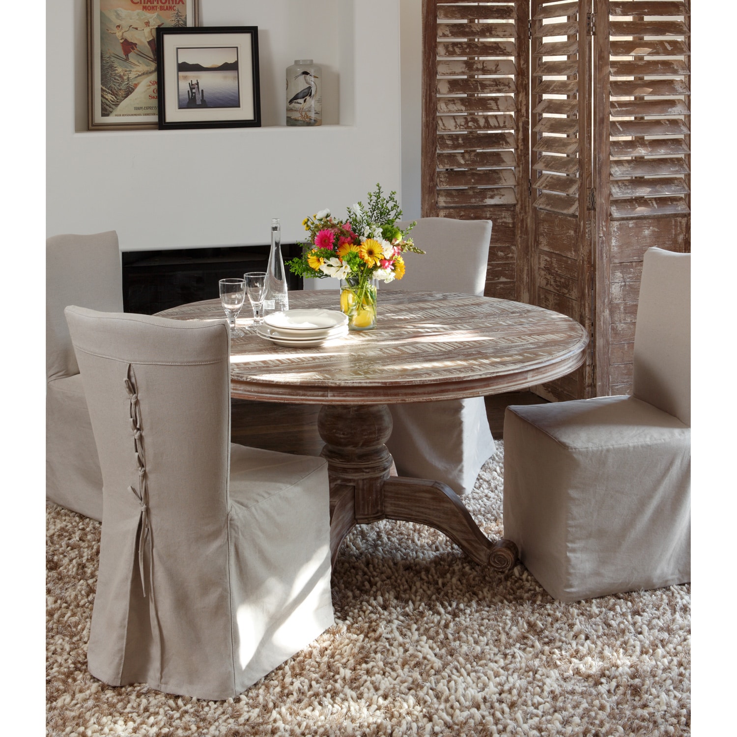 Hamshire Reclaimed Wood 60 Inch Round Dining Table By Kosas 60 Inch Round Dining Table