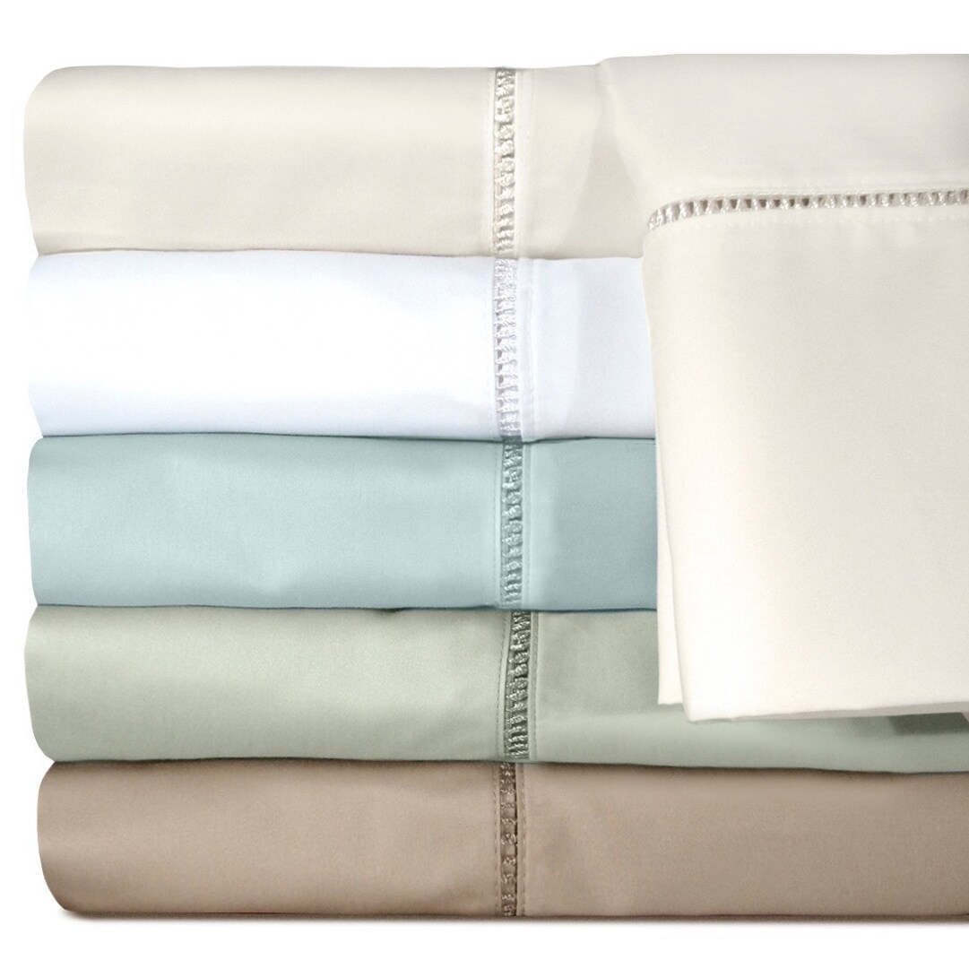 Grand Luxe Cotton Linford 500 tc Deep Pocket Sheet & Pillowcase