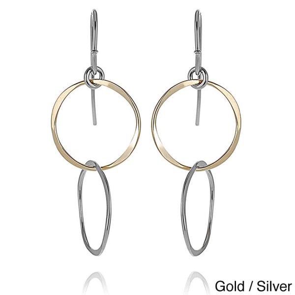 Journee Collection Sterling Silver Circle Dangle Earrings   15113754