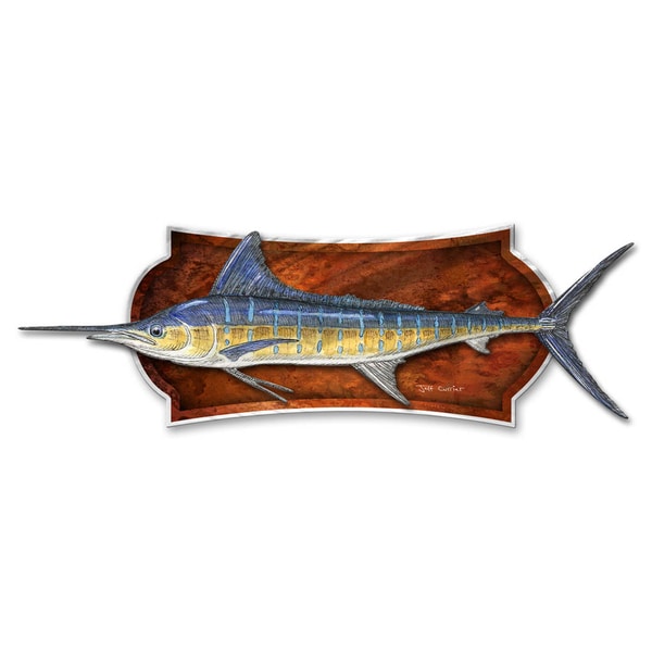 Jeff Currier 'Mounted Striped Marlin' Metal Art ALL MY WALLS Metal Art