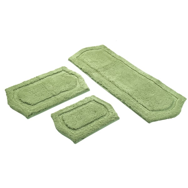 Shop Sage Green Memory Foam 3 Piece Bath Mat Set Includes Bonus