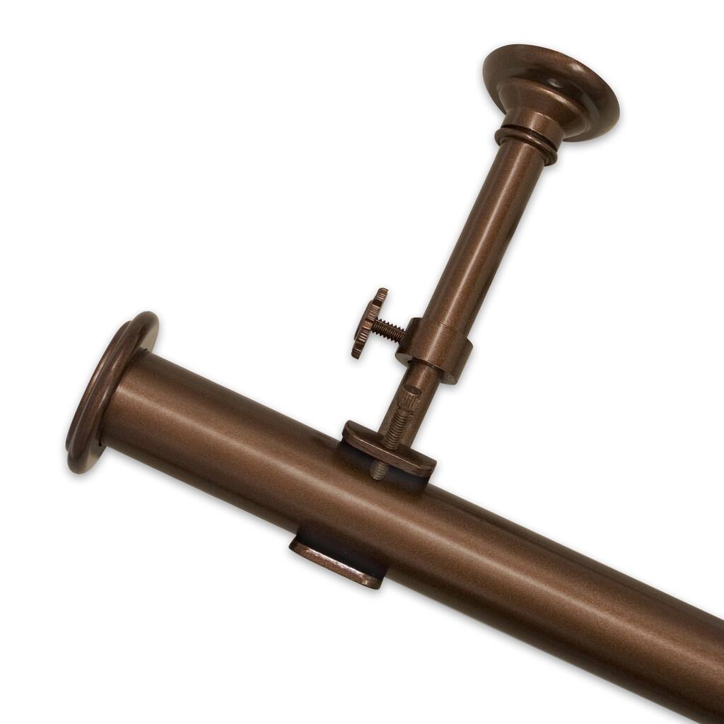 Pinnacle Brown Optima End Cap Curtain Rods