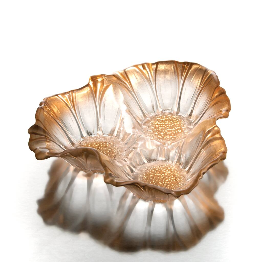 Fifth Avenue Crystal Venezia Gold 3-section Serving Bowl