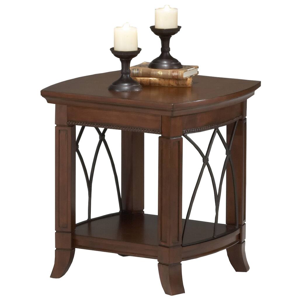 Cathedral Rectangular Cherry Finish End Table