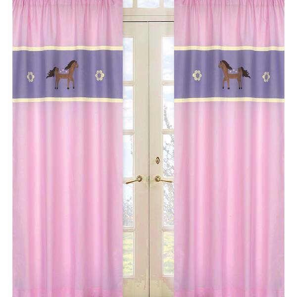 Sweet Jojo Designs Pink, Purple, Chocolate and Brown 84-inch Window ...