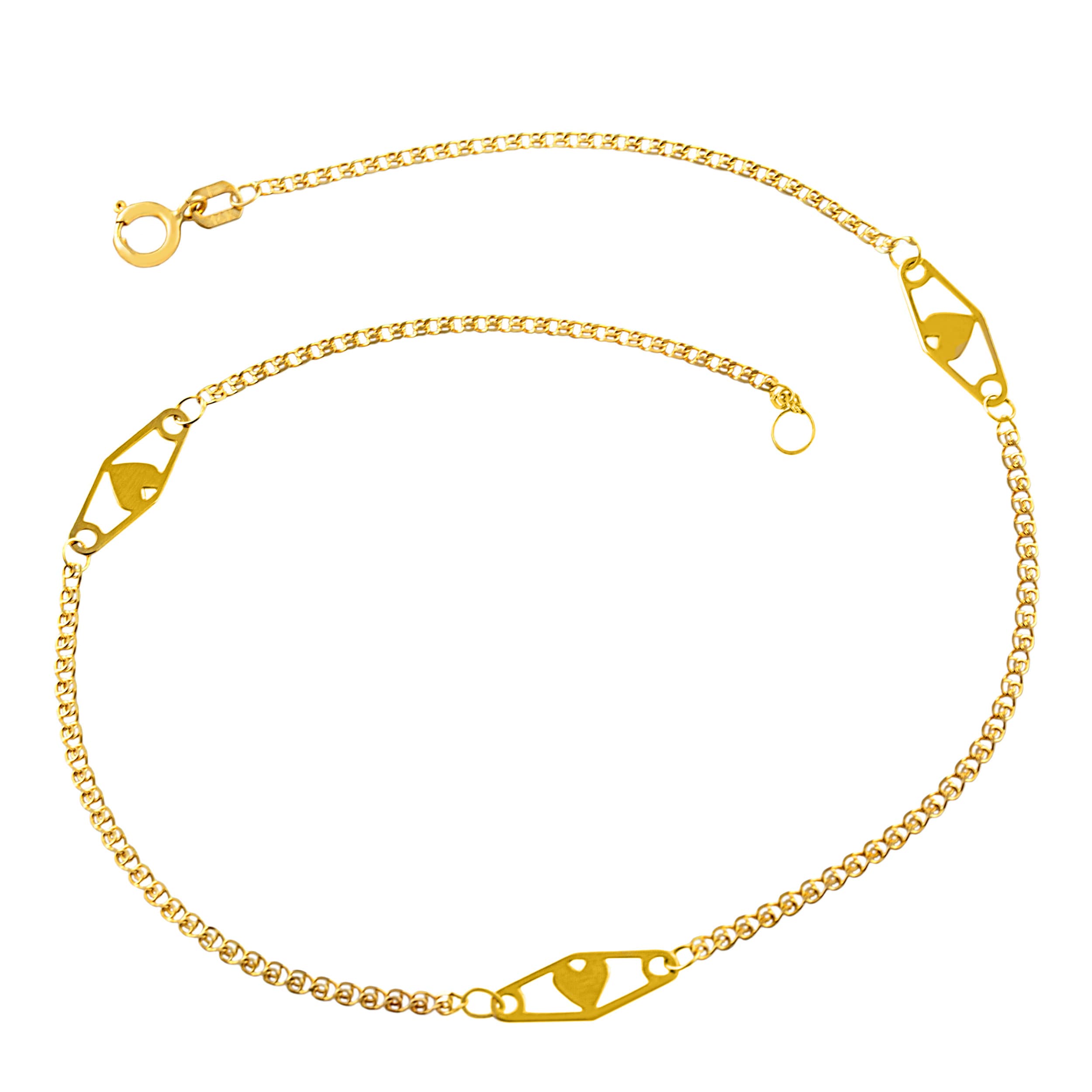 Fremada 14k Yellow Gold Heart Anklet Today $113.99