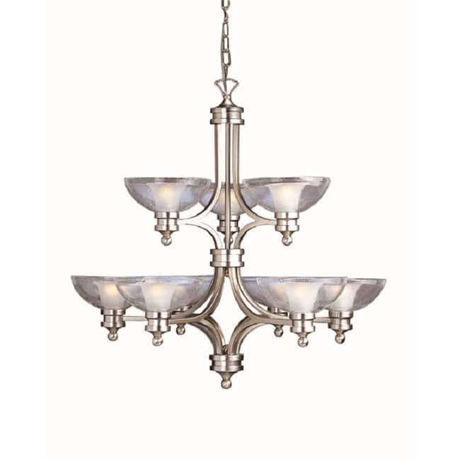 Aztec Lighting Brushed Nickel 9-light Chandelier