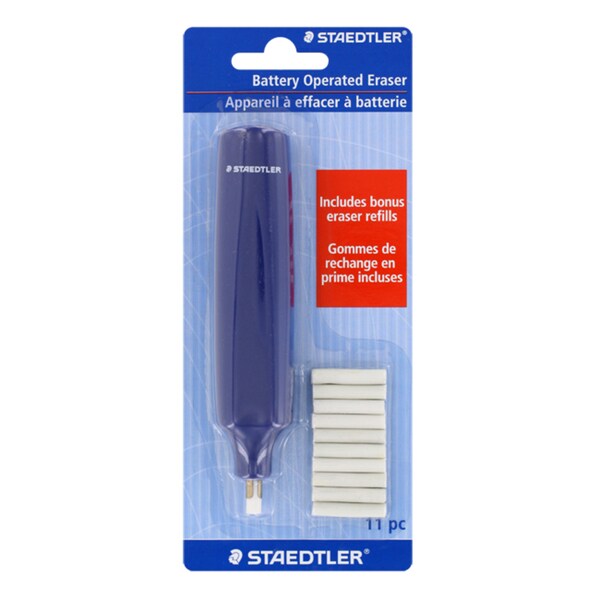 Staedtler Blue Batteryoperated Eraser with 10 Eraser Refills Free