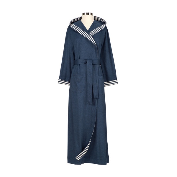 Chic Organic Steel Blue Bathrobe