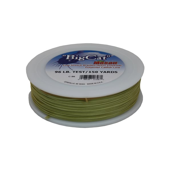 Mason Big Cat Catfish Line 96 Pound/150 Yards C96 Mason Gudebrod Tackle Fishing Line