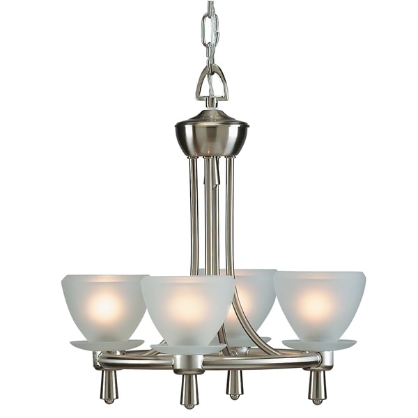 Aztec Lighting Brushed Nickel 4-light Chandelier - Free Shipping Today