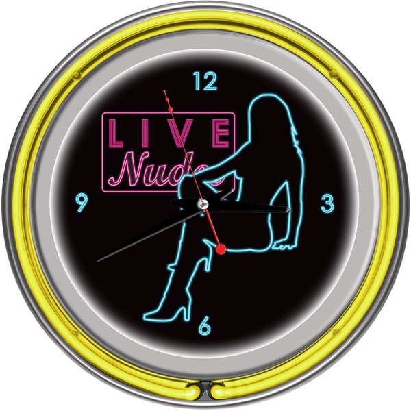 Shadow Babes D Series Clock w/ Two Neon Rings Yellow