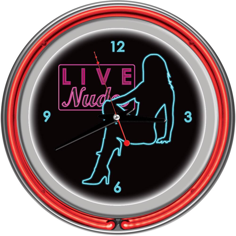Shadow Babes D Series Two Red Neon Rings Clock