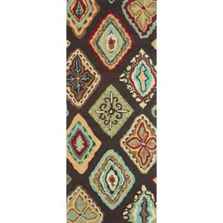 Runner Rugs For Less Clearance Liquidation Hand Hooked Blossom Brown Multi Rug 2 0 X
