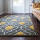 preview thumbnail 1 of 15, Hand-tufted Logan Grey/ Gold Wool Rug