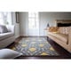 preview thumbnail 5 of 15, Hand-tufted Logan Grey/ Gold Wool Rug