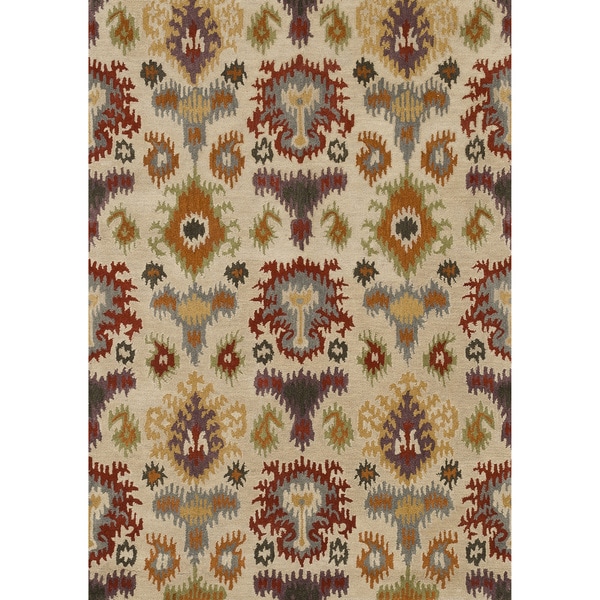 Hand tufted Arianna Ivory/ Multi Wool Rug (36 x 56)  