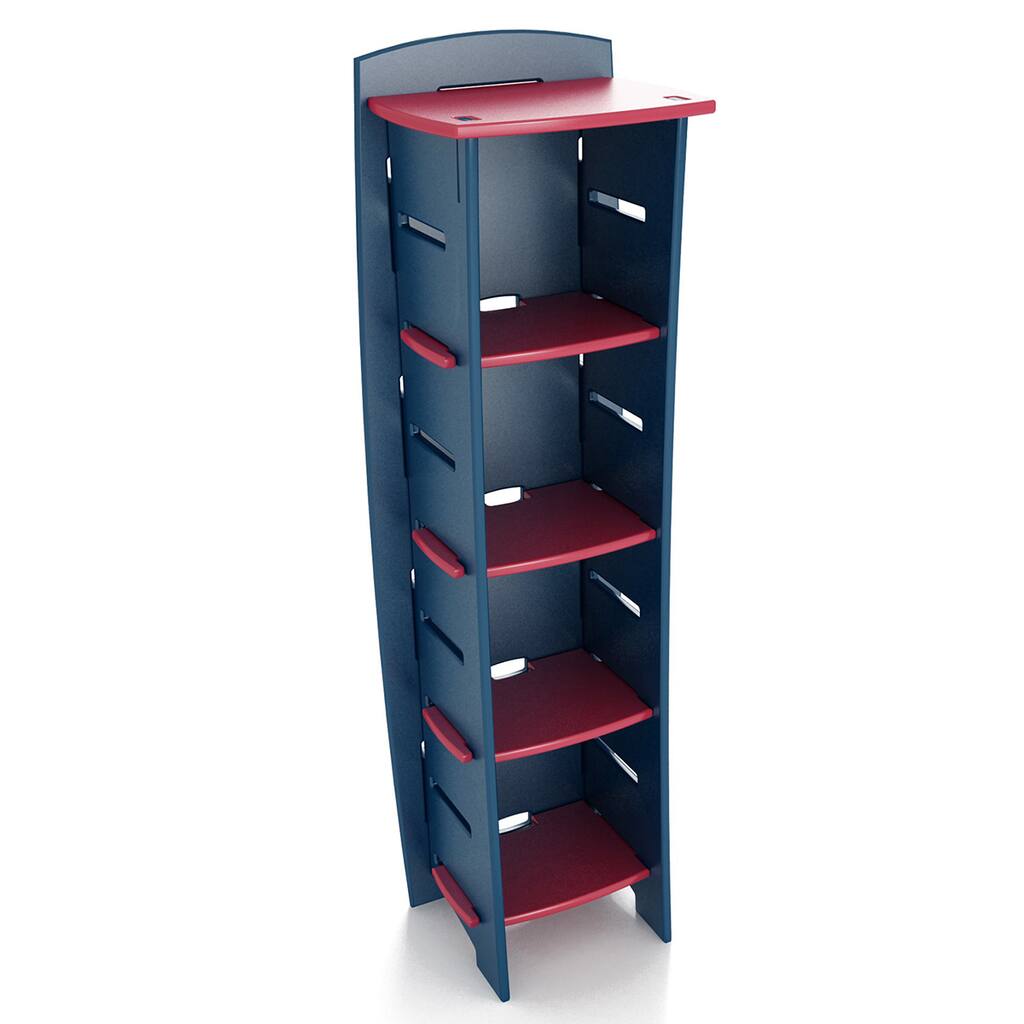 Legare Navy and Red 59-inch x 18-inch Bookcase