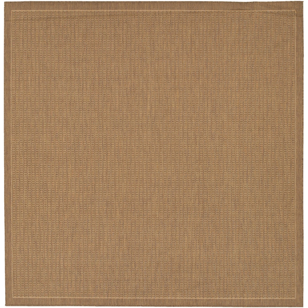 Recife Saddle Stitch Cocoa Rug (86 Square) (BrownSecondary colors Natural beigePattern StripeTip We recommend the use of a non skid pad to keep the rug in place on smooth surfaces.All rug sizes are approximate. Due to the difference of monitor colors, 