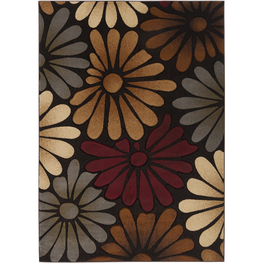 Fall Daisies Brown Sugar Floral Rug (22 X 33)