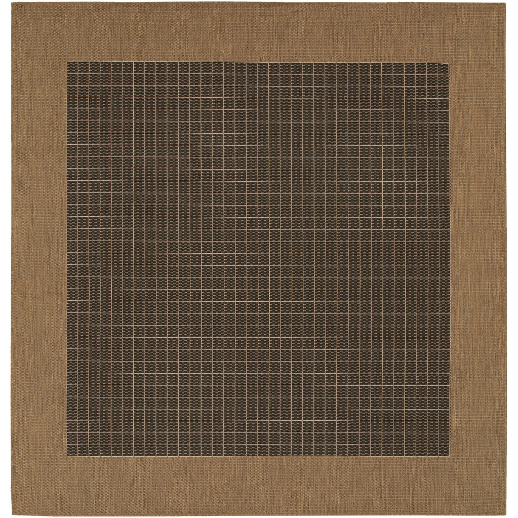 Recife Black/ Cocoa Checkered Rug (86 Square) (BlackSecondary colorsNatural BeigeTip We recommend the use of a non skid pad to keep the rug in place on smooth surfaces.All rug sizes are approximate. Due to the difference of monitor colors, some rug colo