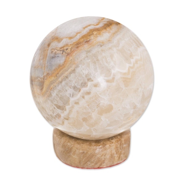 Handmade Calcite and Jasper 'Inner Peace' Sphere (Peru)